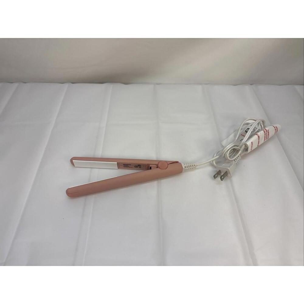 Vivitar Mini Flat Iron - Pink Travel Hair Straightener - 7" long